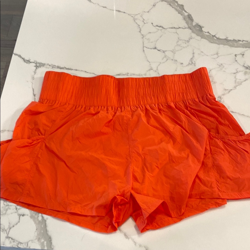Pink Lily Orange Athletic Shorts